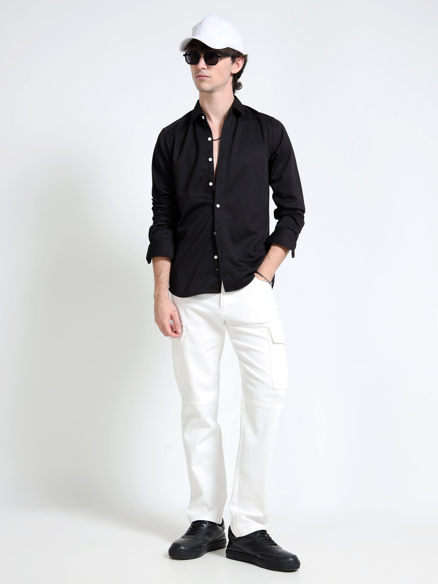 White Denim Cargo Pants