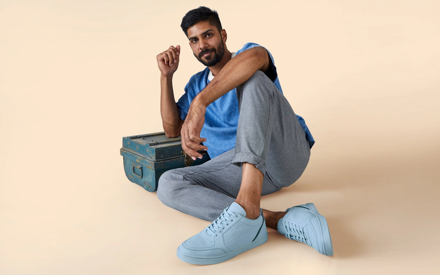 Neeman's Casual Pop Sneakers for Men | Casual Shoes for Men | Comfortable & Stylish | Lightweight Stylish Soft Trendy | Lace-Up Shoes for Men | Flat Heel EVA Sole Walking Shoes