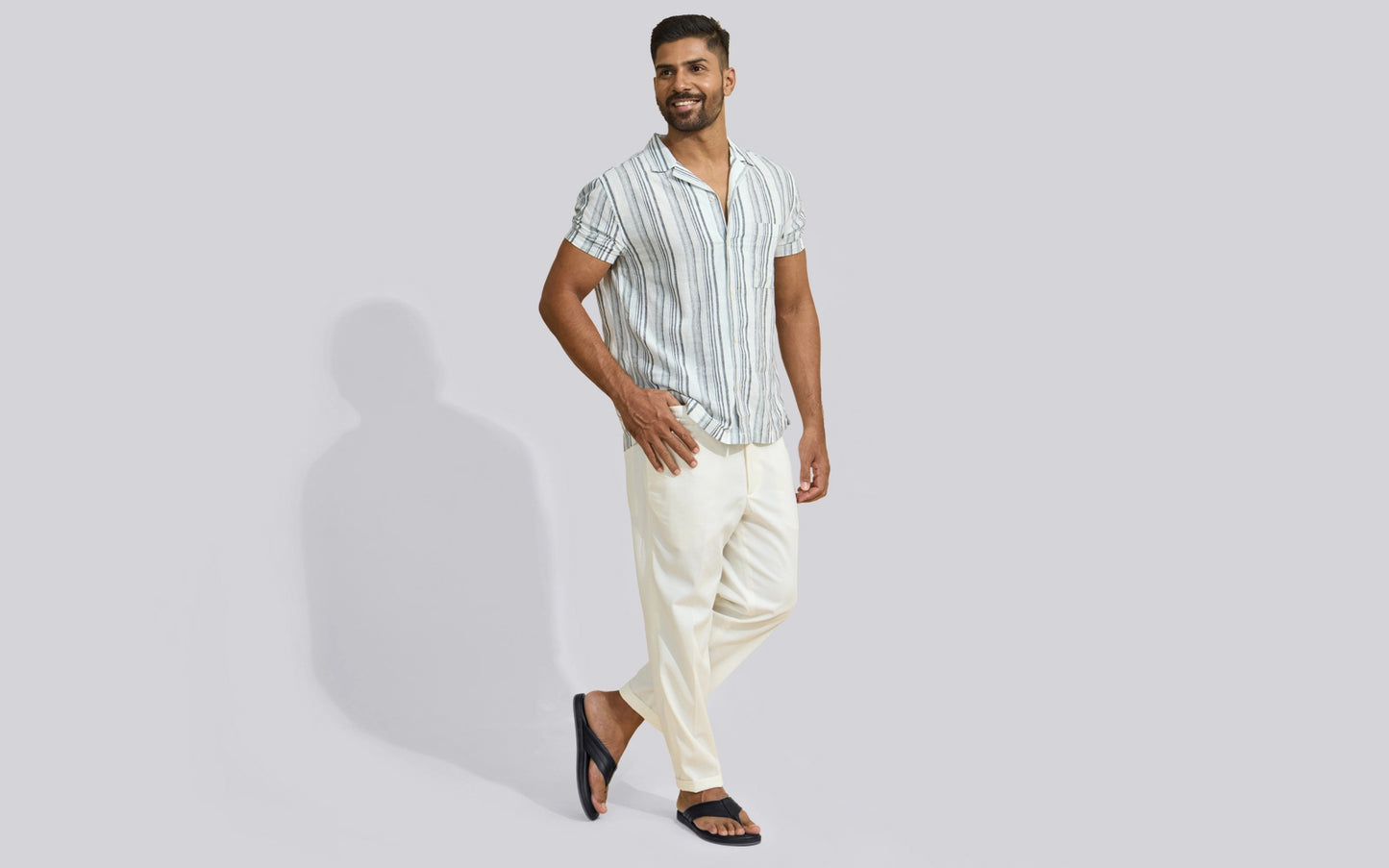 Neeman's Indo-Western Casual Flip Flops for Men | Lightweight, Durable and Flexible Sandals | PU Thong Strap & TPR Out sole