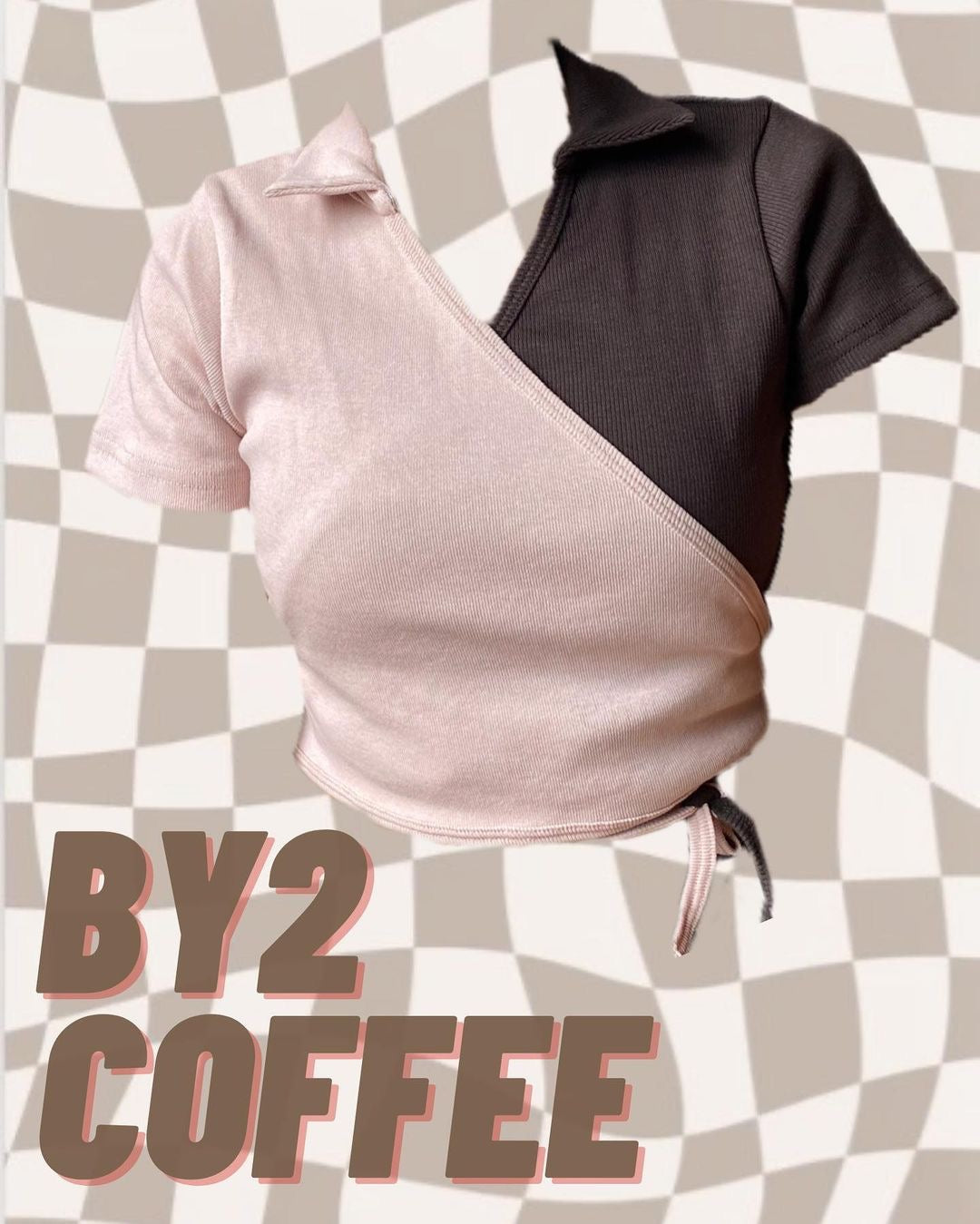 By2 Coffee Wrap Top