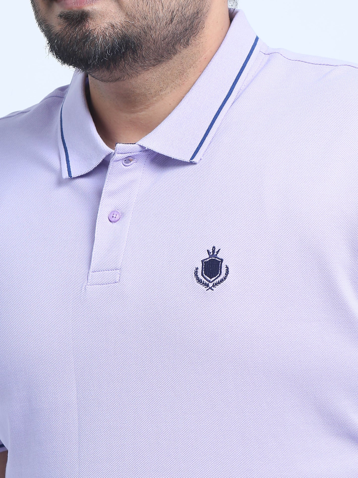 Men's Plus Size Solid Polo T-Shirt