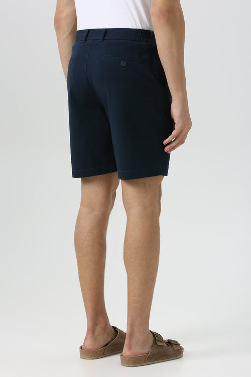 Cotton Navy Blue Marina Shorts