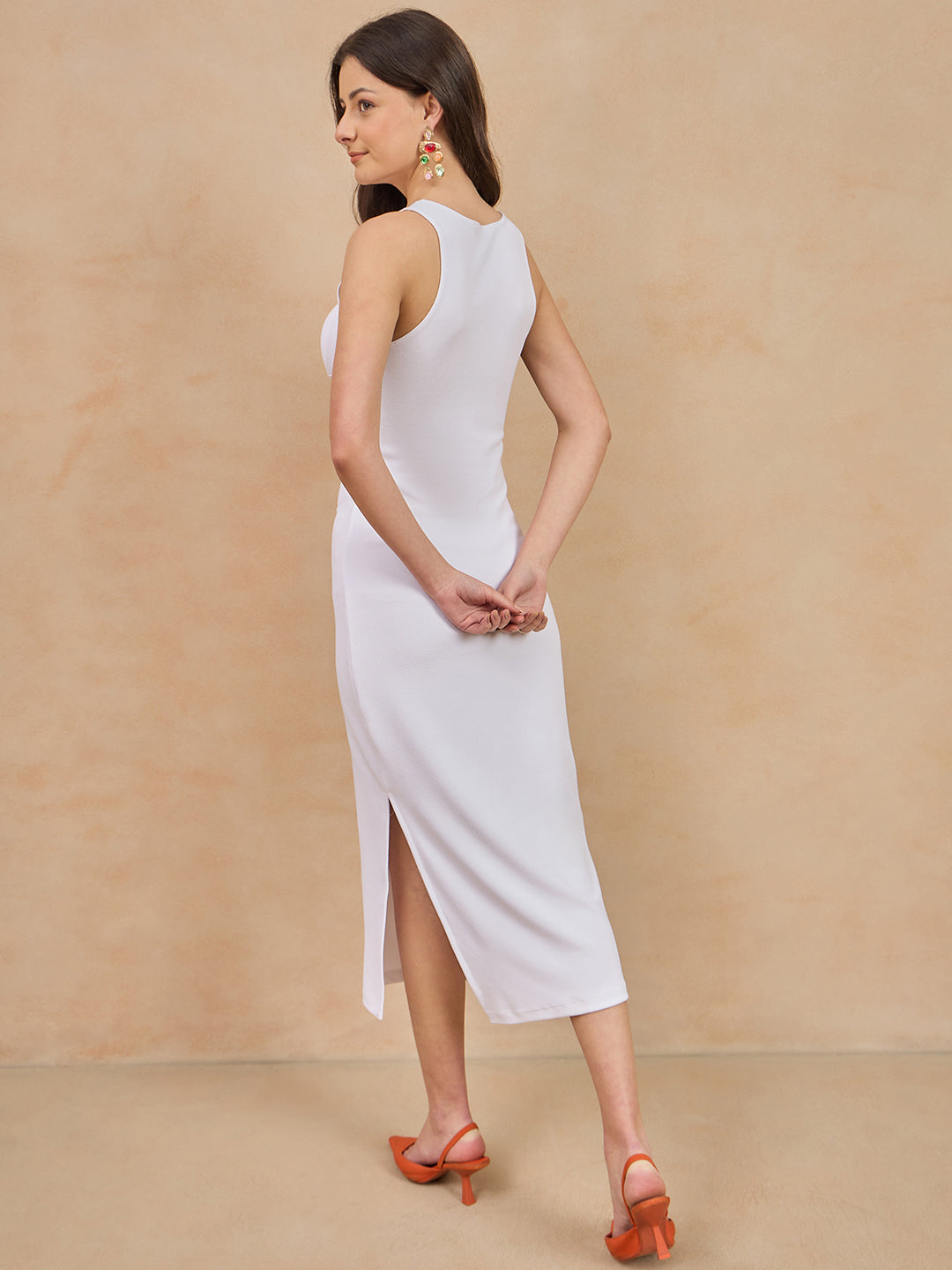 Side Slit Fitted Dress