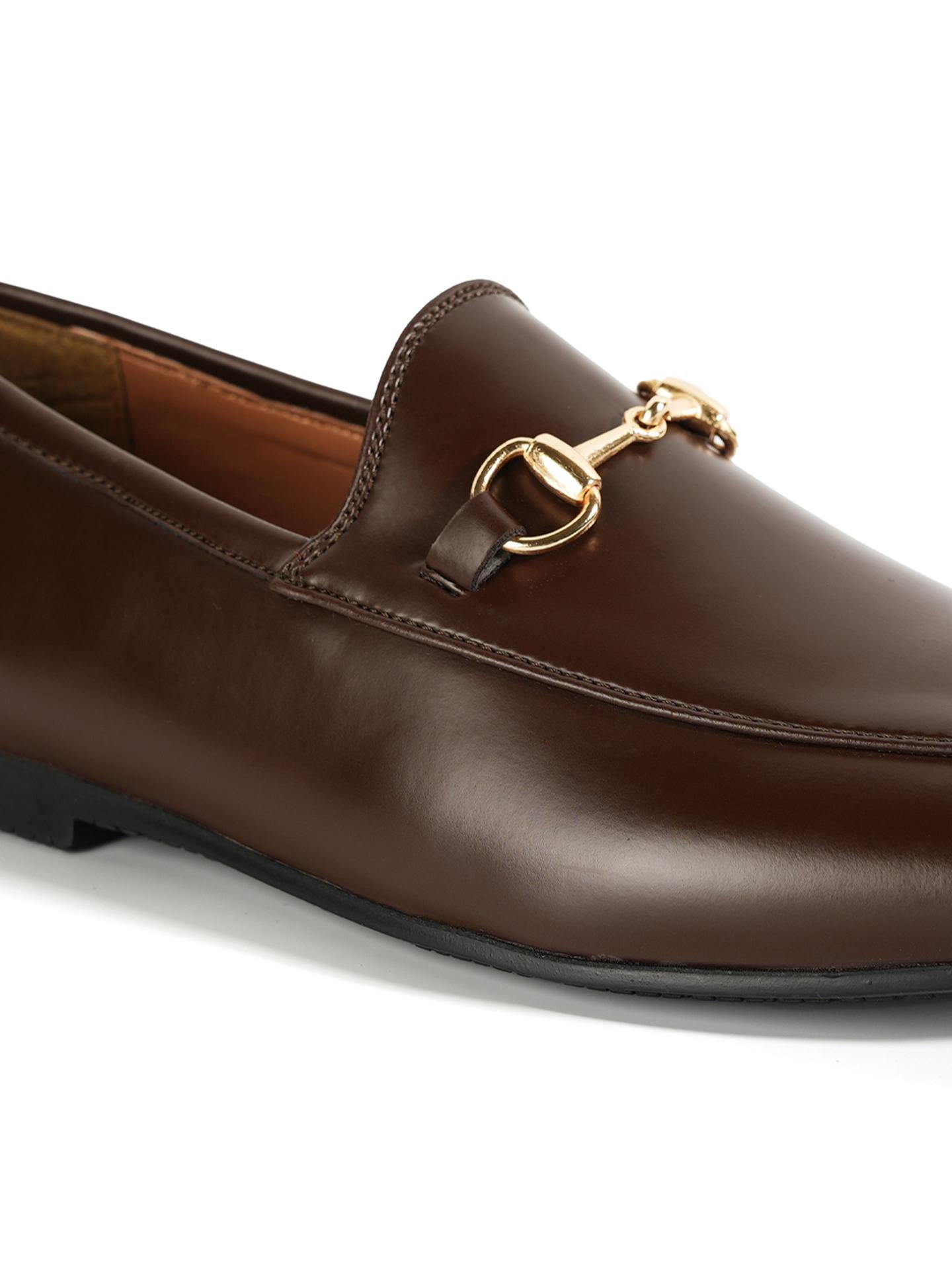 Monkstory Horsebit Flexi Business Slip-Ons - Brown
