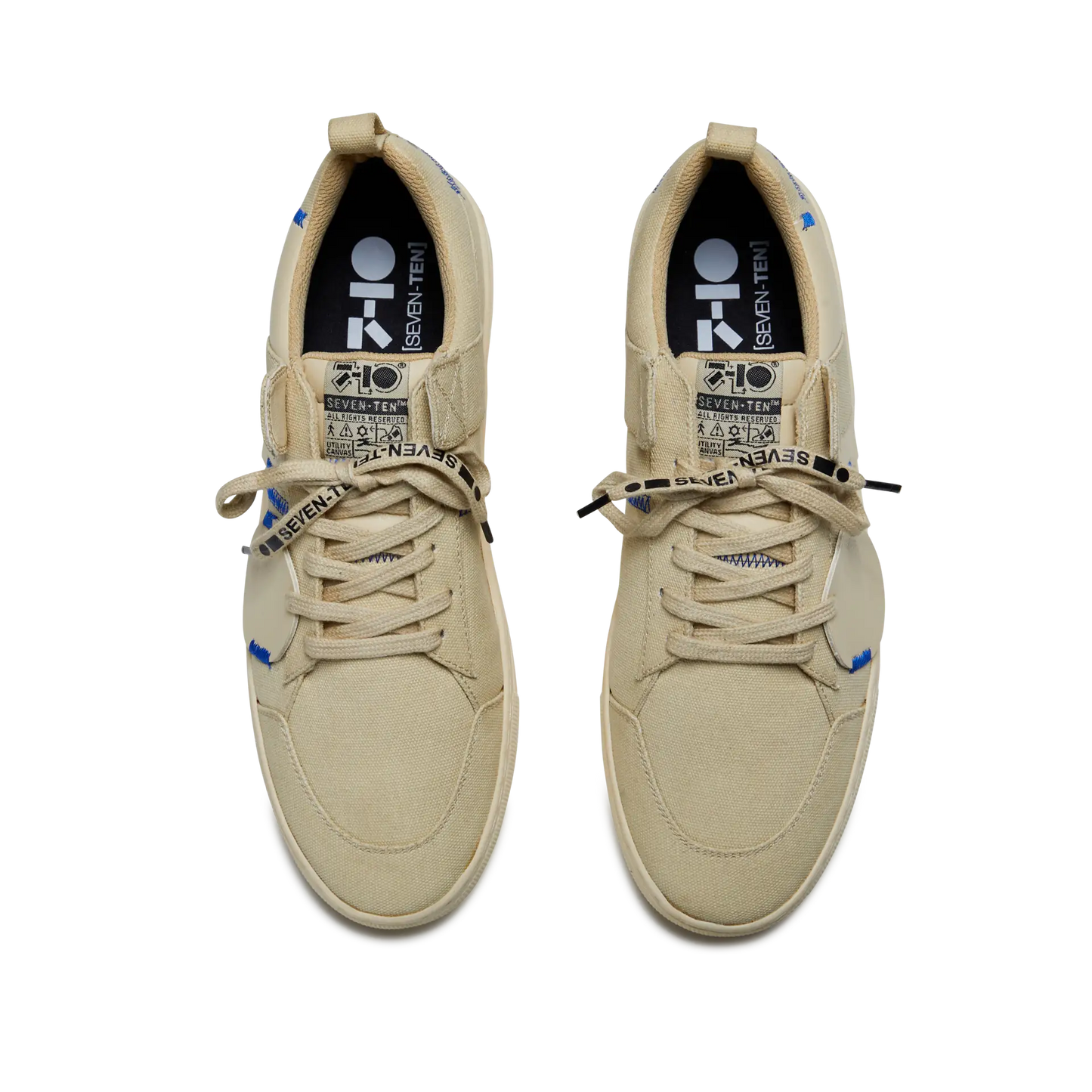 314 Beige Applique Canvas Low-Top Sneaker