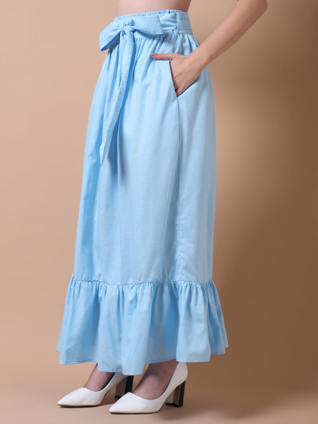 Gathered Maxi Co-ord Set | Sky Blue