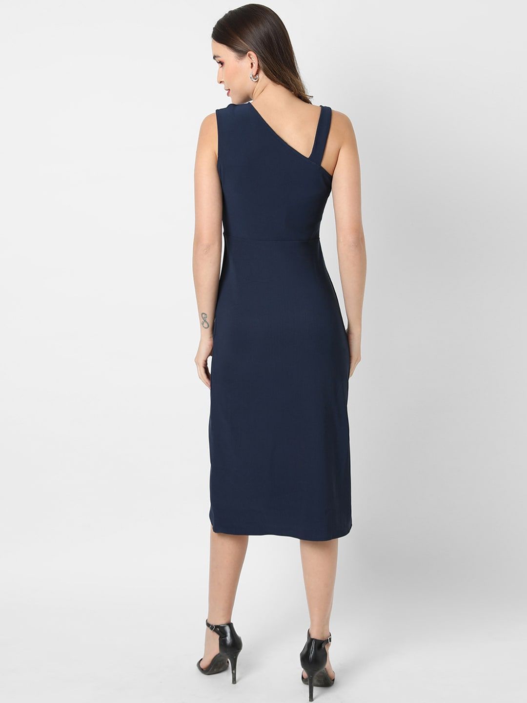Navy Blue A-Line Dress