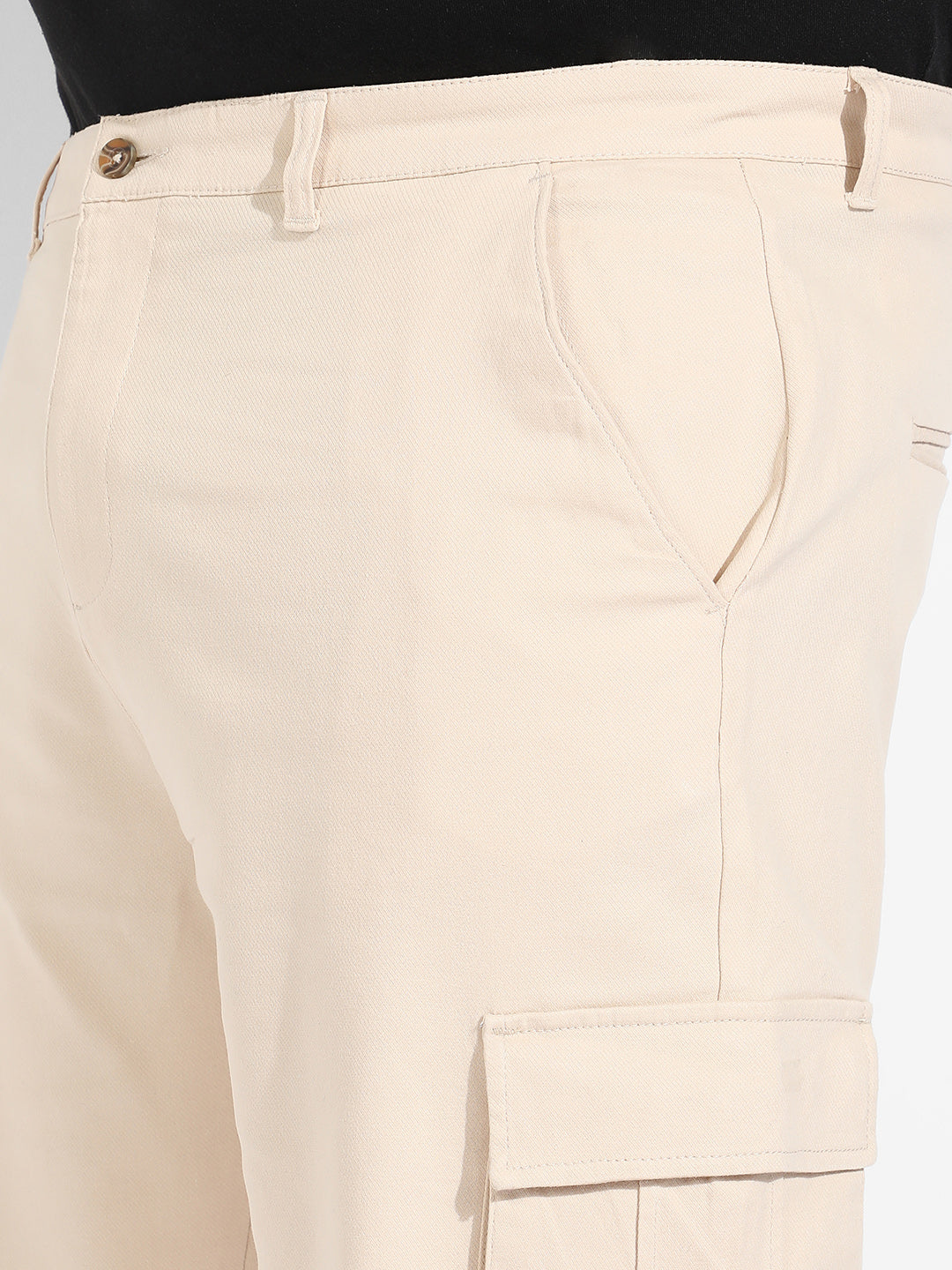 Beige Cargo Shorts