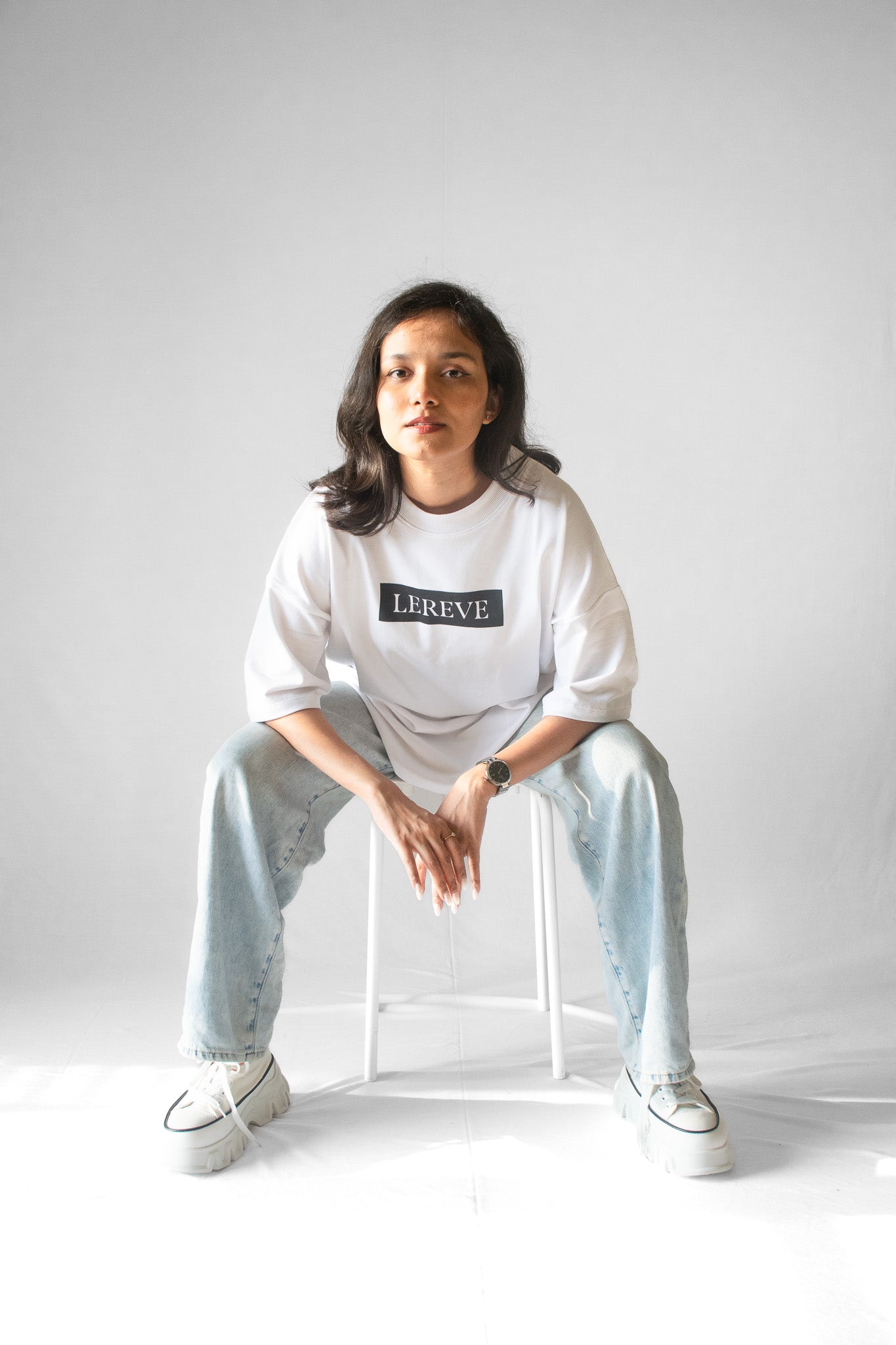 Oversized Tee In White