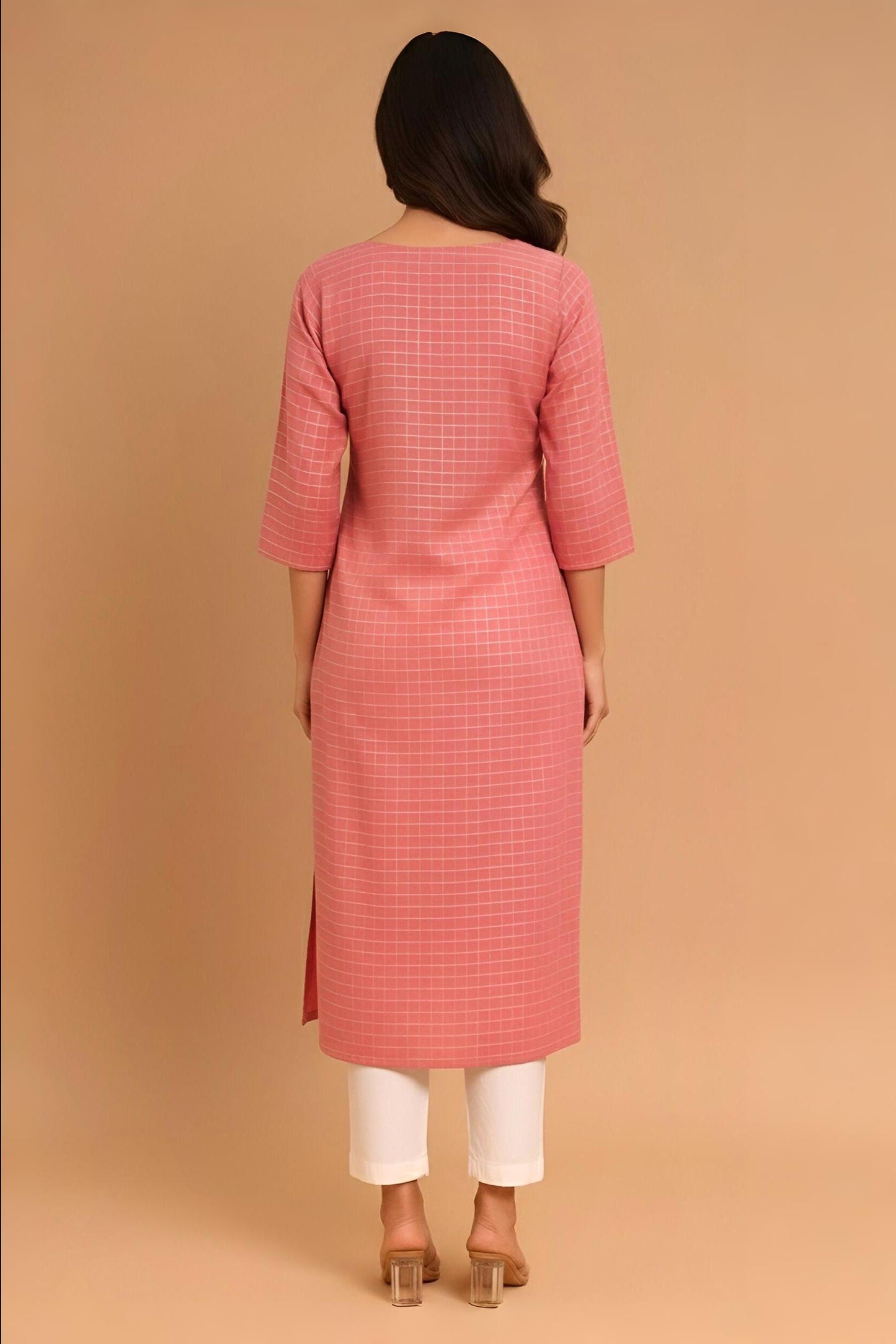 Autumn Yearn Pink Embroidered Kurta