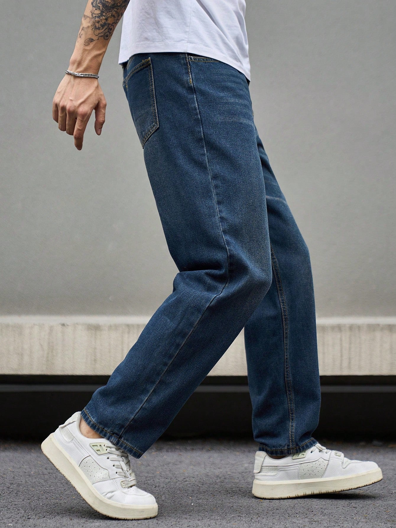 Royal Indigo Blue Straight Fit Jeans