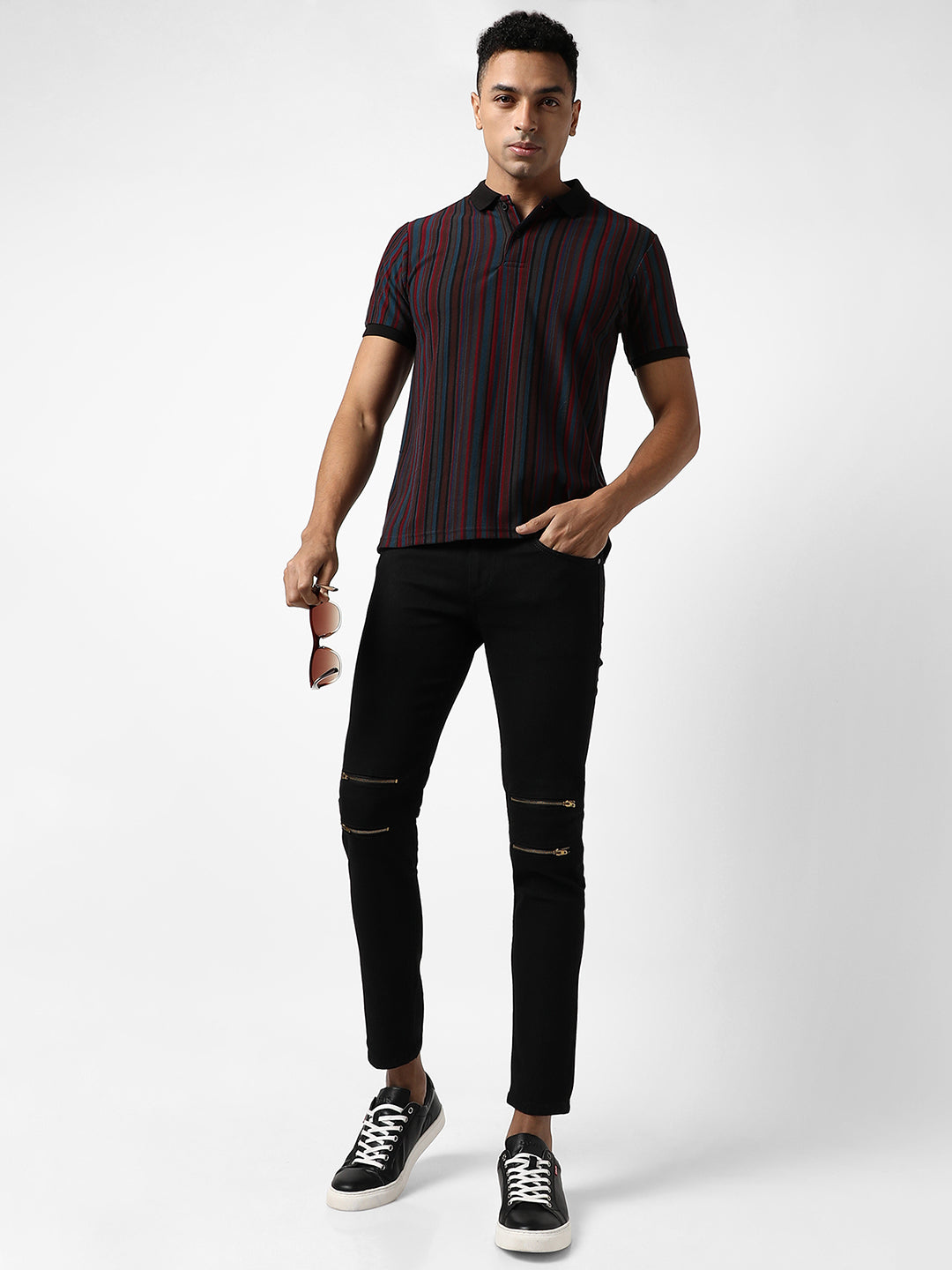 Candy Striped Polo T-Shirt