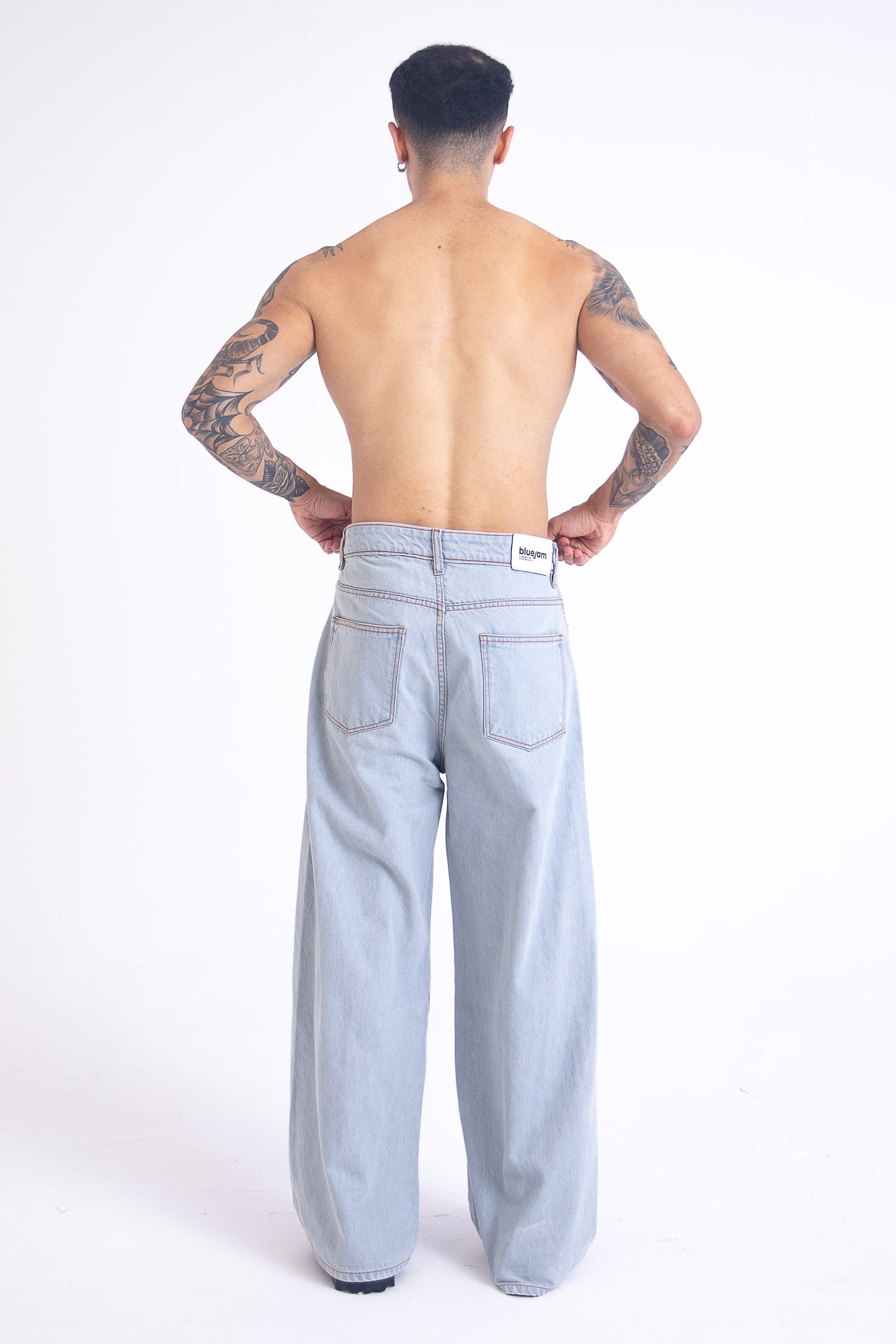 SuperBaggy Jeans: Contrast Grey