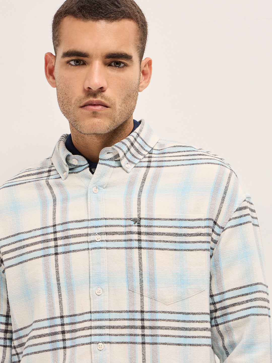 Multi-Color Checkered Relax Fit Flannel Overshirt