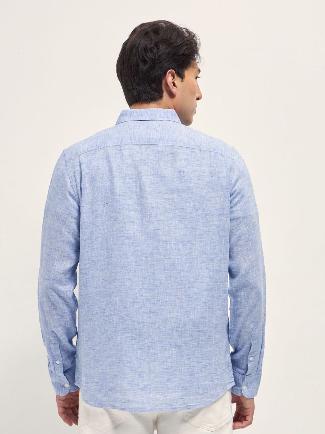 Slim Fit Cotton Linen Casual Shirt