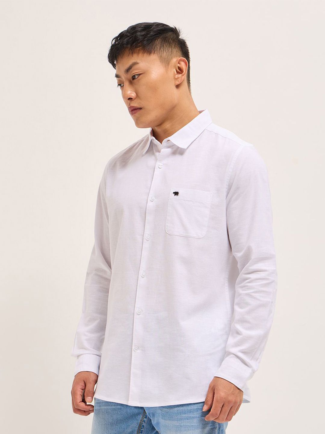 Men Slim Fit Opaque Casual Shirt