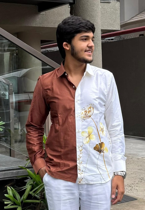 Mocha Brown Cotton Shirt