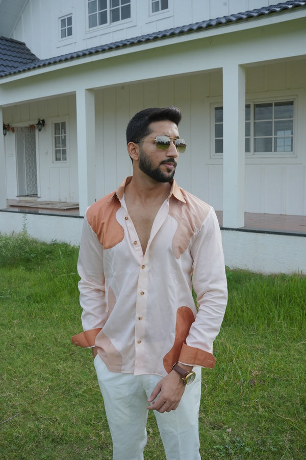 Sunset Cream Cotton Shirt
