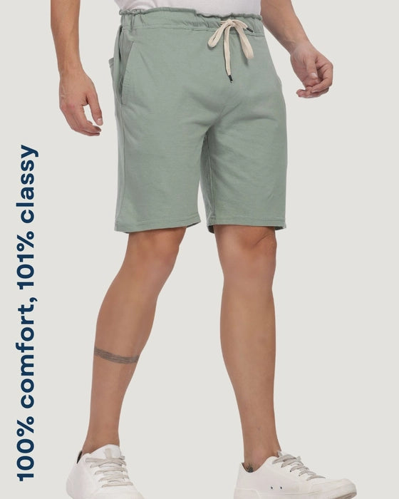 Everyday Cotton Shorts in Mint Green