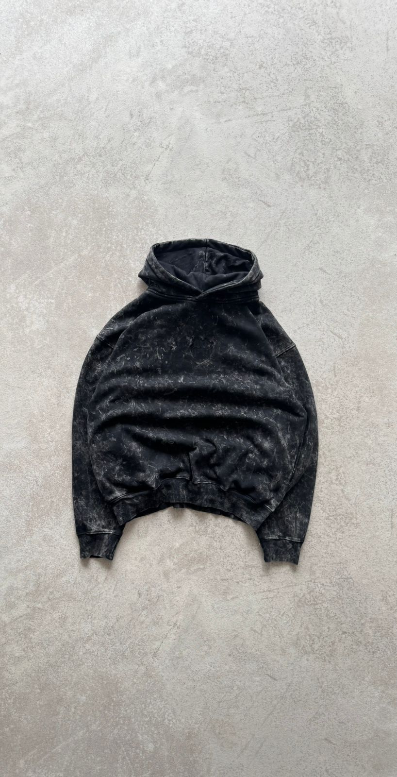 Black Acid wash hoodie