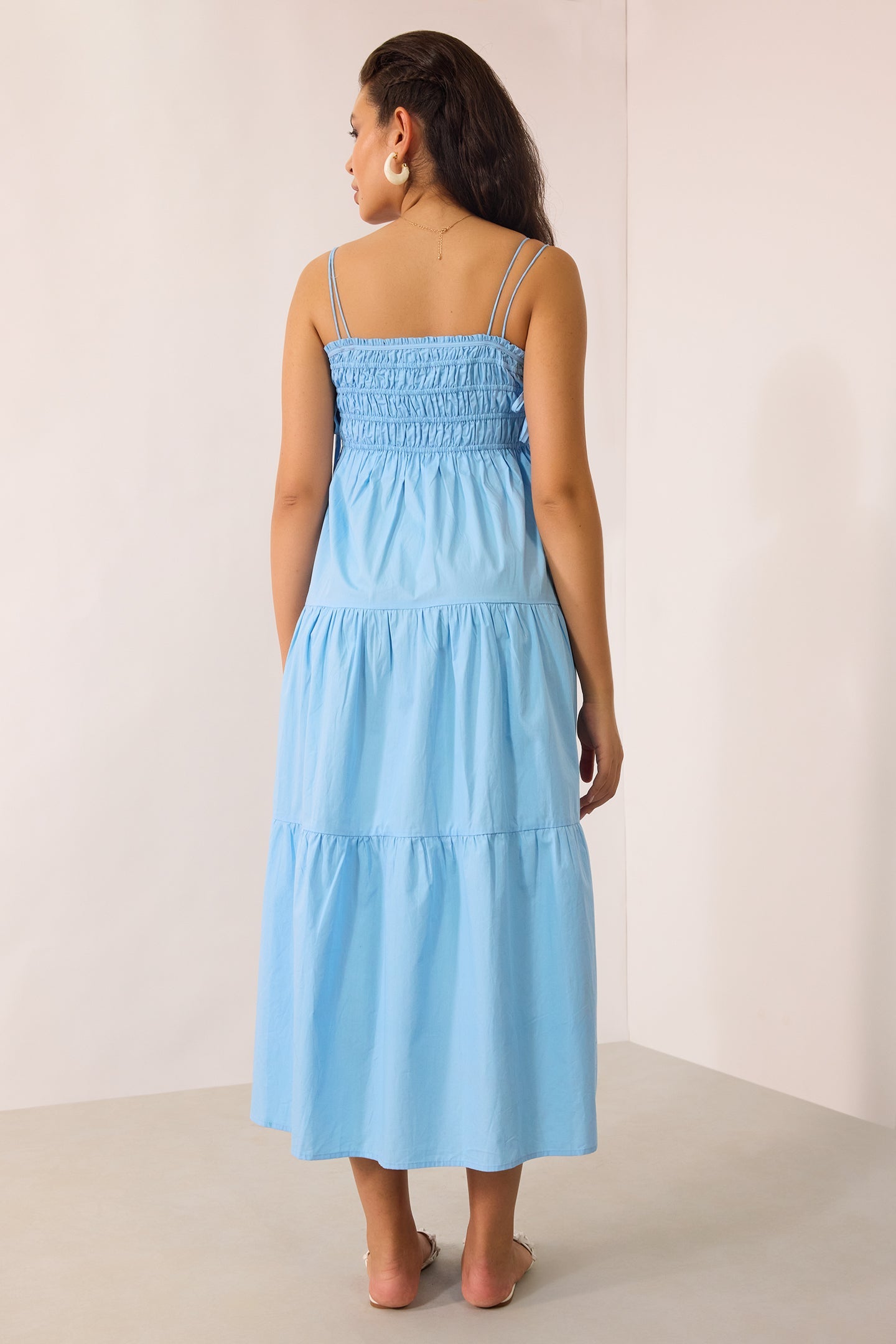 Cotton A-Line Midi Dress