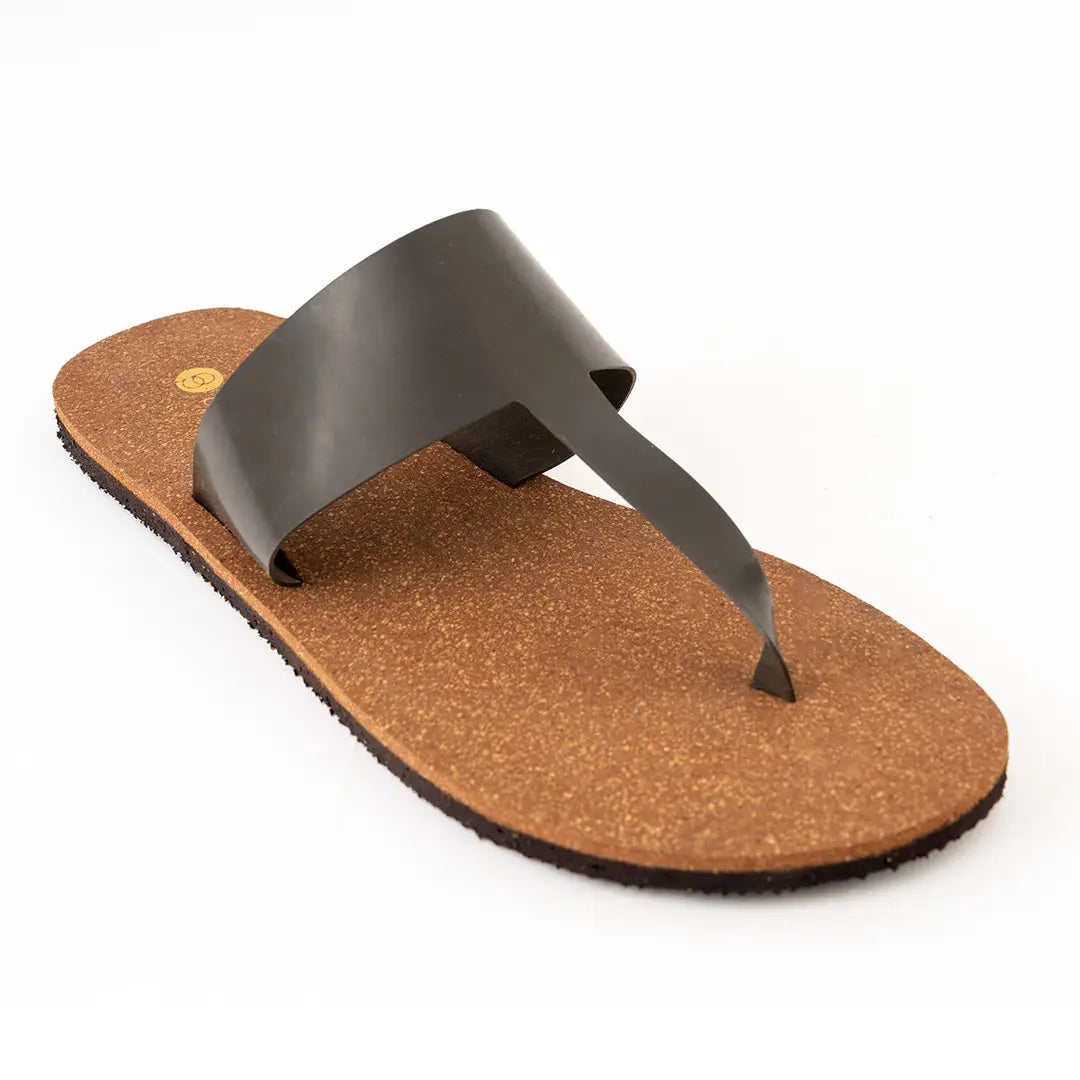 Paaduks Eso Thong-Strap Cork Brown Men Slides