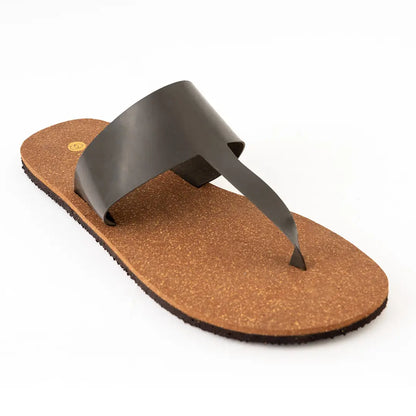 Paaduks Eso Thong-Strap Cork Brown Men Slides