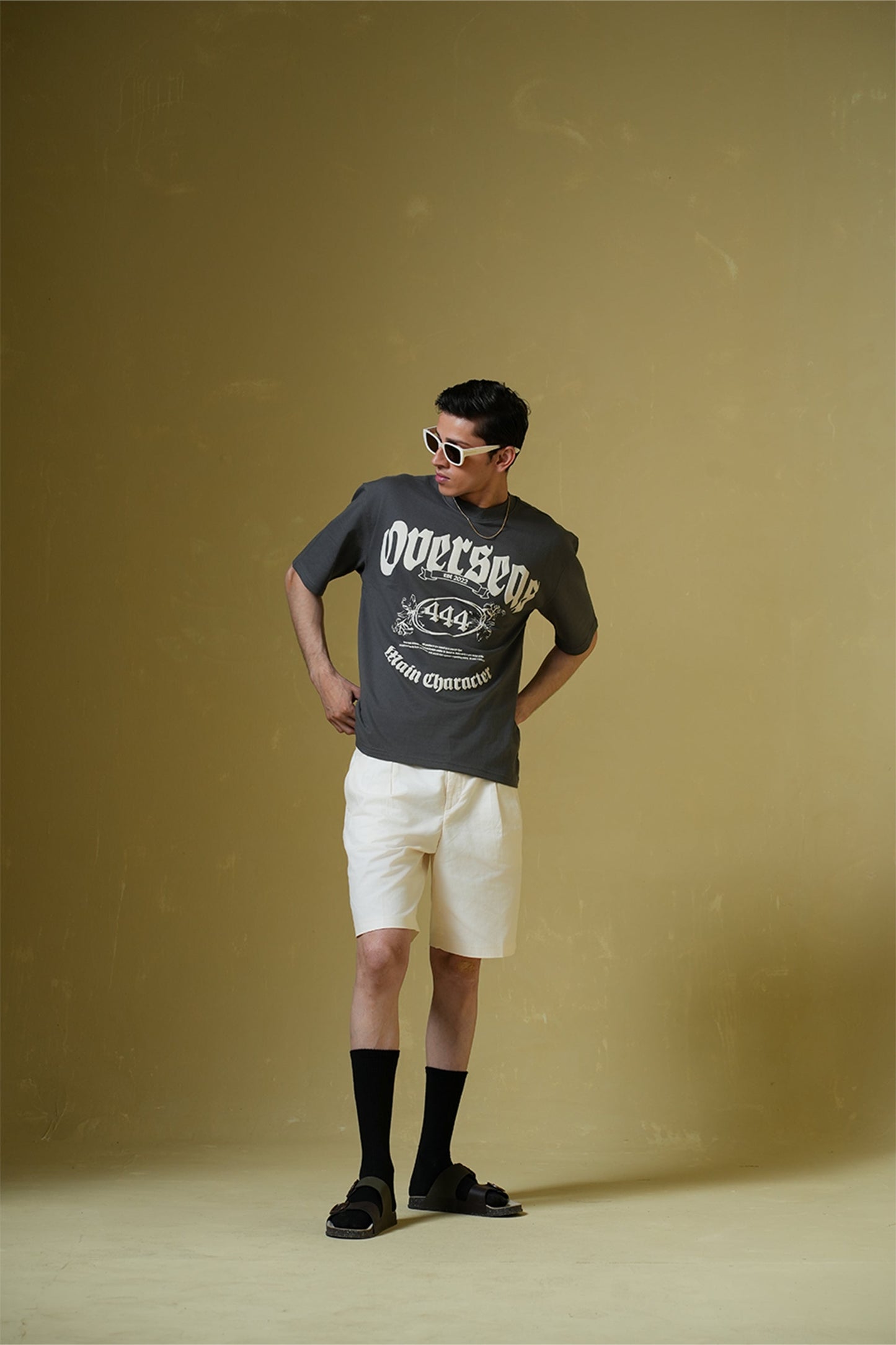 Overseas Smokey Grey Oversized T-Shirt