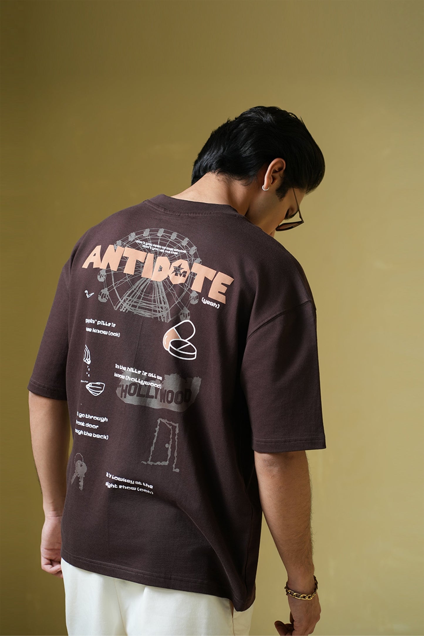 Antidote Brown Oversized T-Shirt
