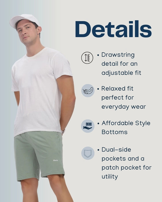 Everyday Cotton Shorts in Mint Green