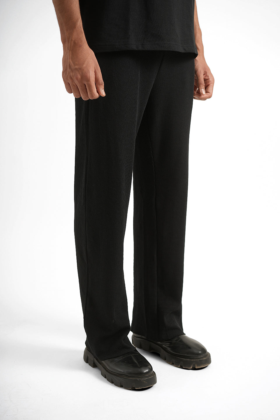 Black Waffle Lounge Pants