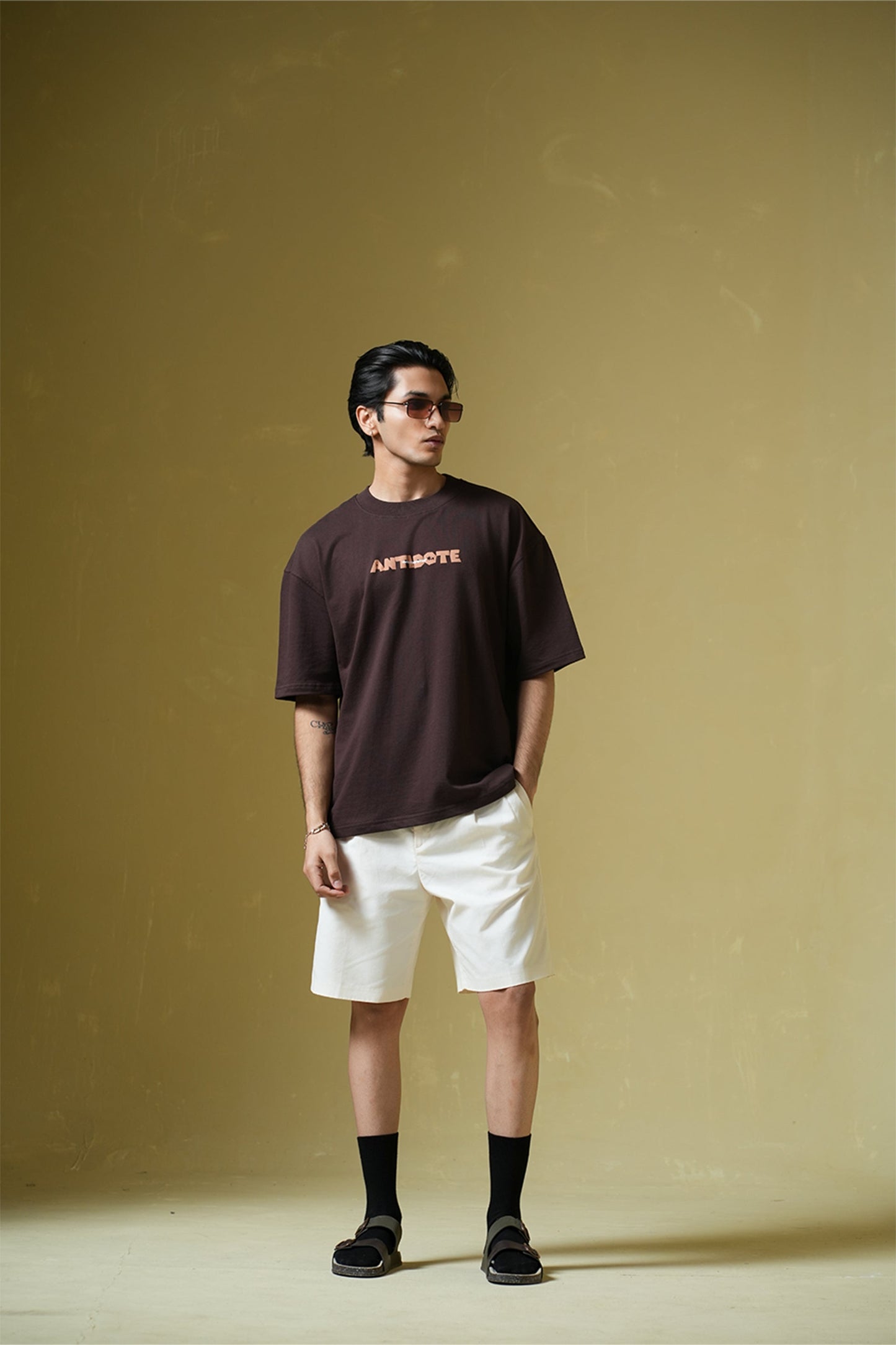 Antidote Brown Oversized T-Shirt