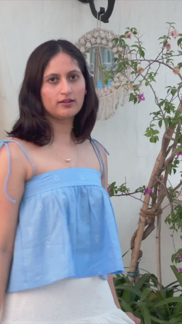 Blueberry Noodle-Strap Top