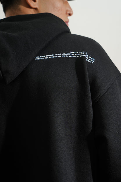BLACK AURA OVERSIZED HOODIE