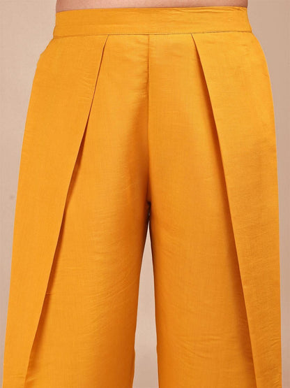 Embroidered Linen V-Neck Top With Trousers Co-Ords