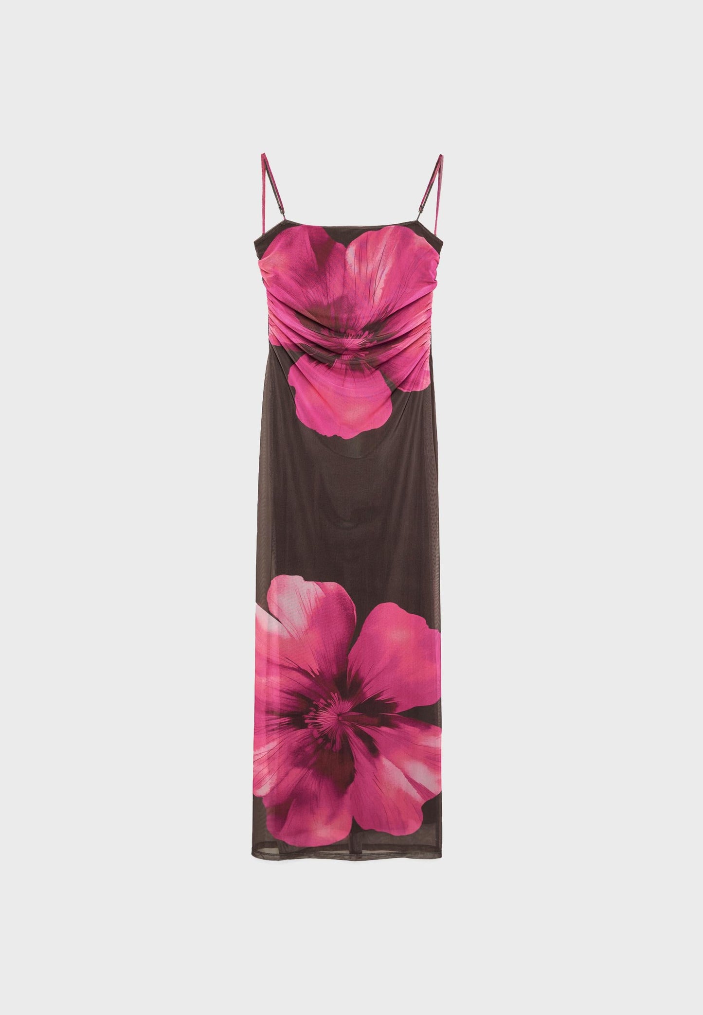 MWB Printed Tulle Long Dress