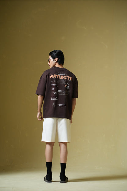 Antidote Brown Oversized T-Shirt