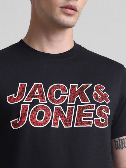 Typography Printed Round Neck Pure Cotton Slim Fit T-shirt