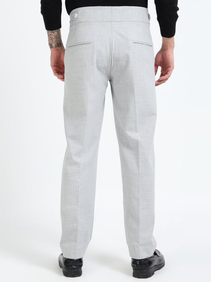 Light Grey Micro Check Gurkha pants