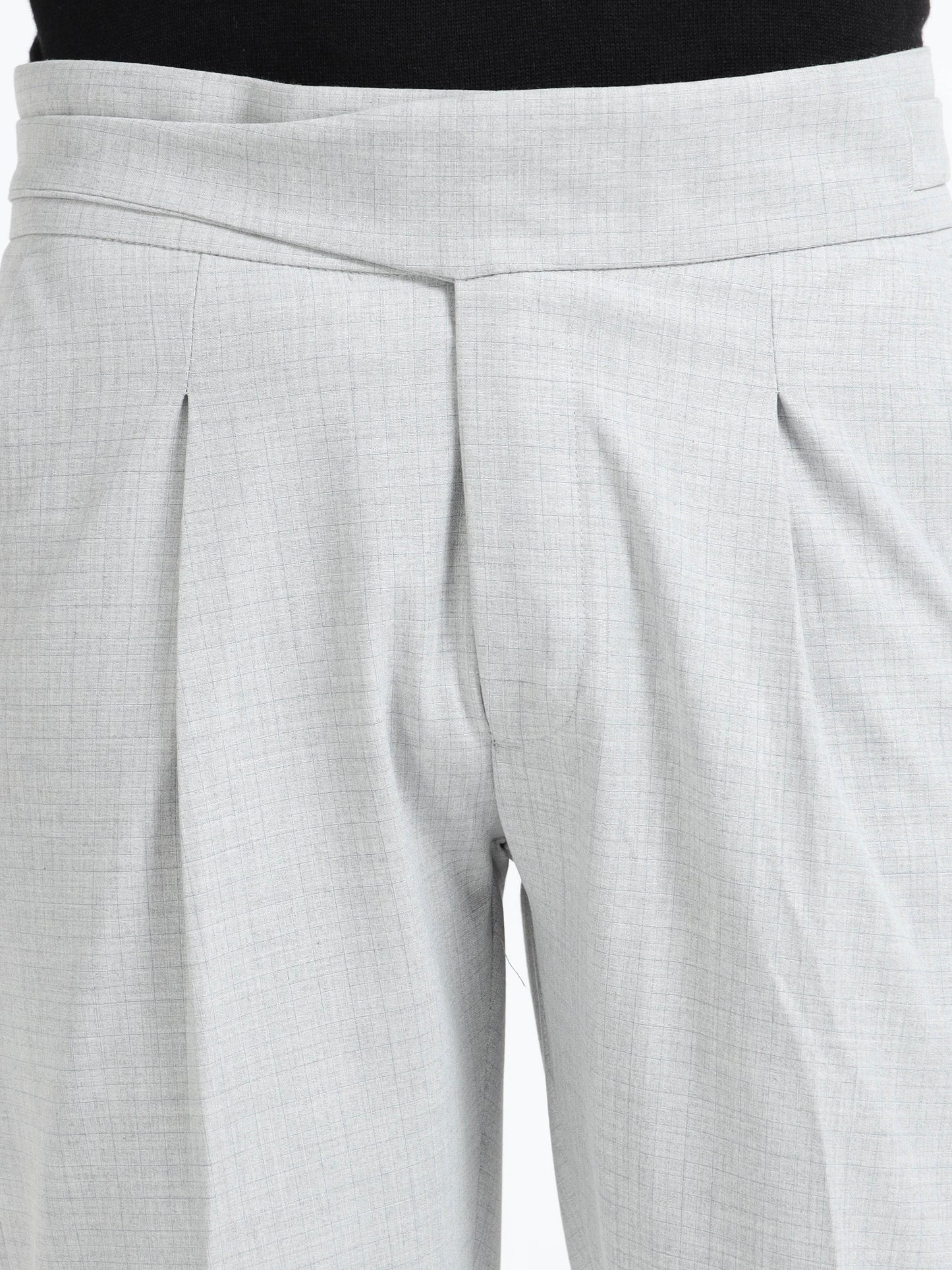 Light Grey Micro Check Gurkha pants