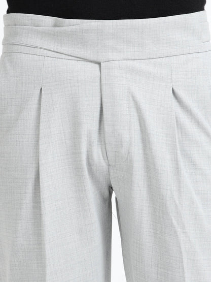 Light Grey Micro Check Gurkha pants