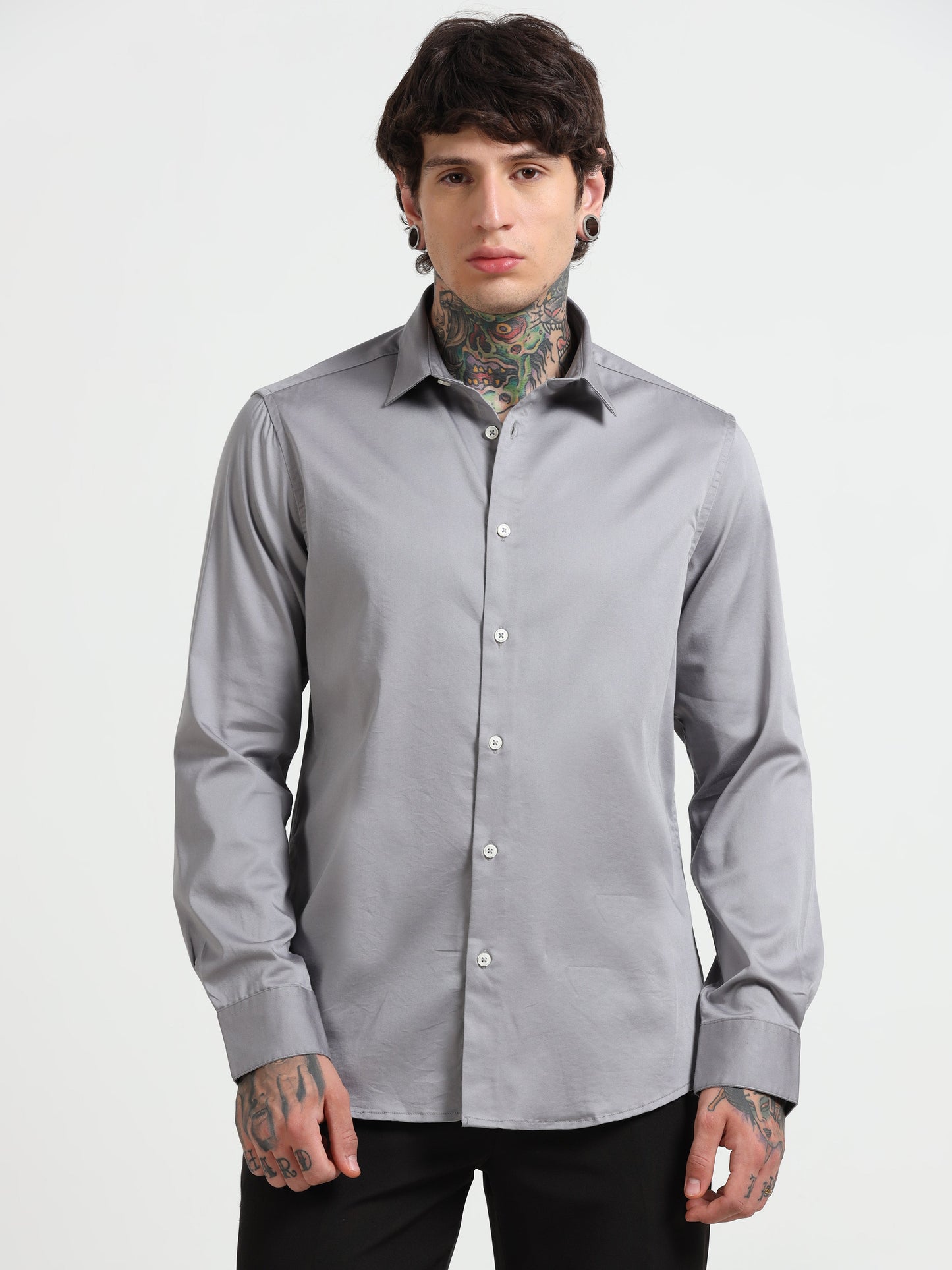 SATIN STRETCH SHIRT