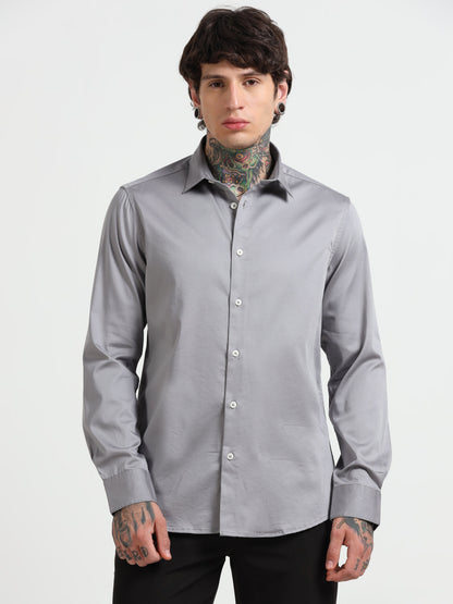 SATIN STRETCH SHIRT