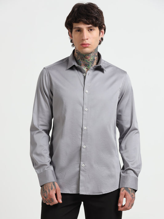 SATIN STRETCH SHIRT