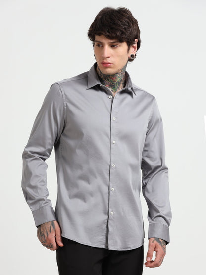 SATIN STRETCH SHIRT
