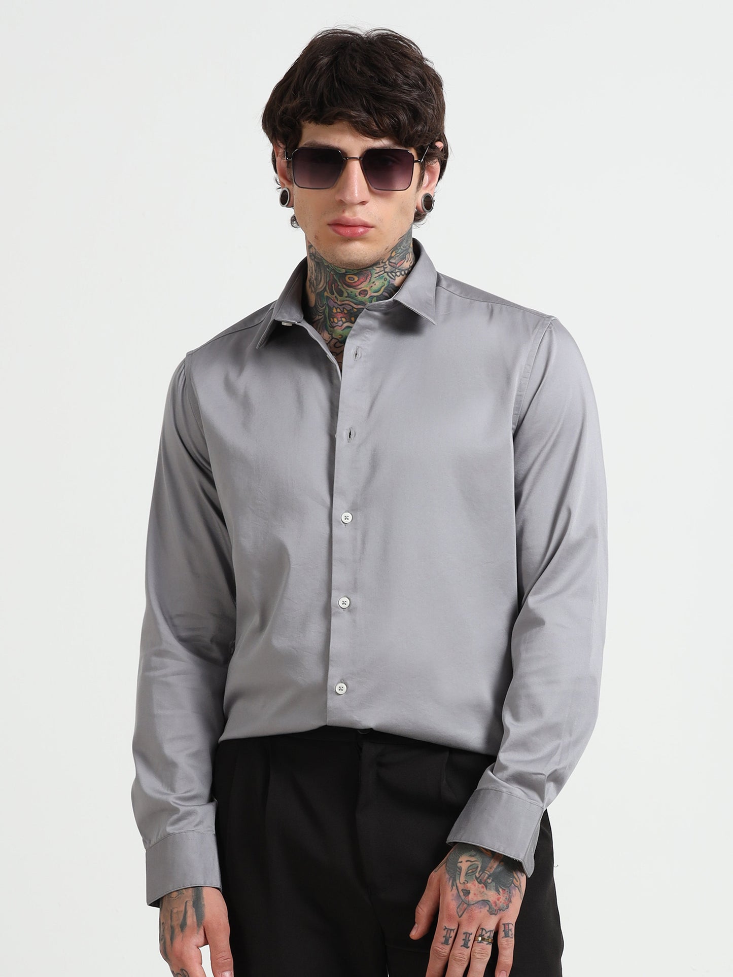 SATIN STRETCH SHIRT