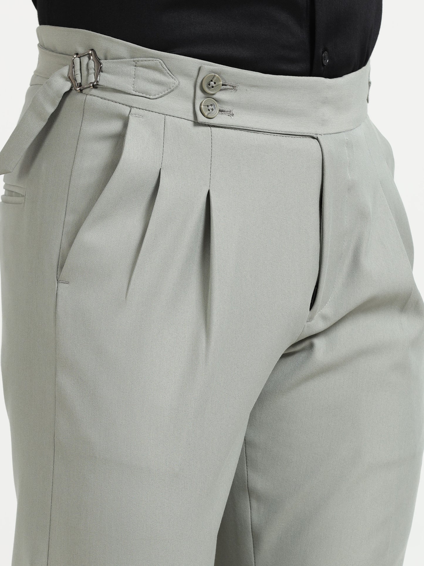 Sage Green Double Pleated - Gurkha Pants