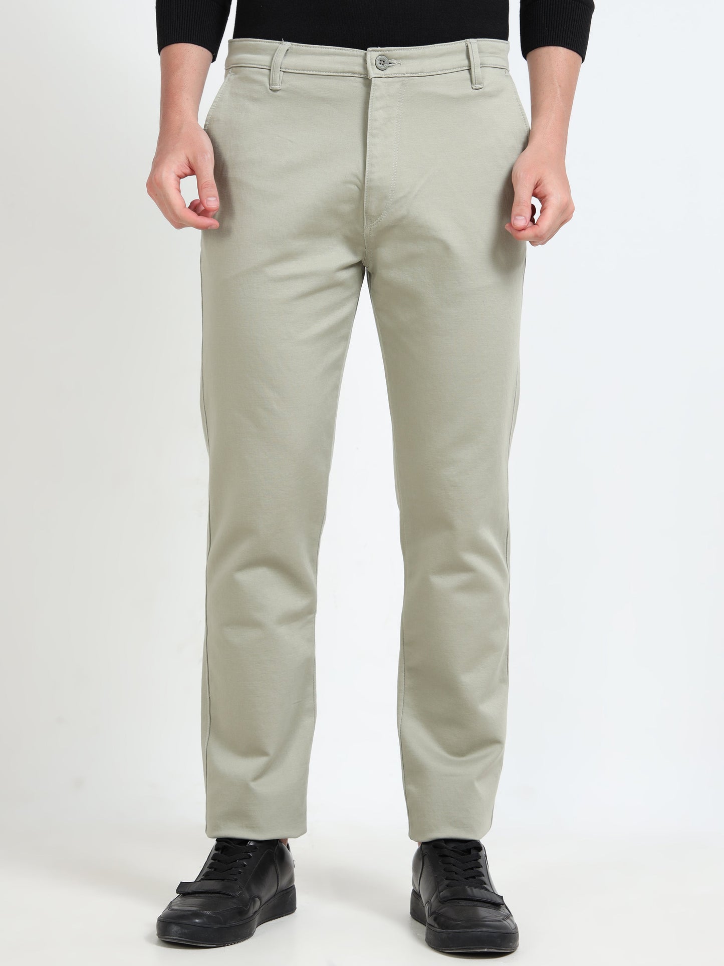 REGULAR FIT SOLID TROUSER