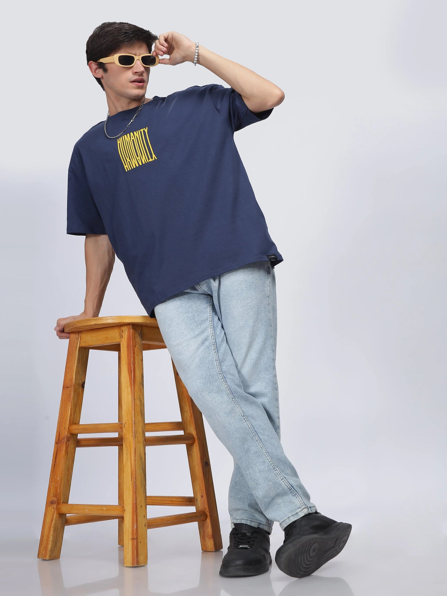 Men HUMANITY Printed Oversized T-Shirt