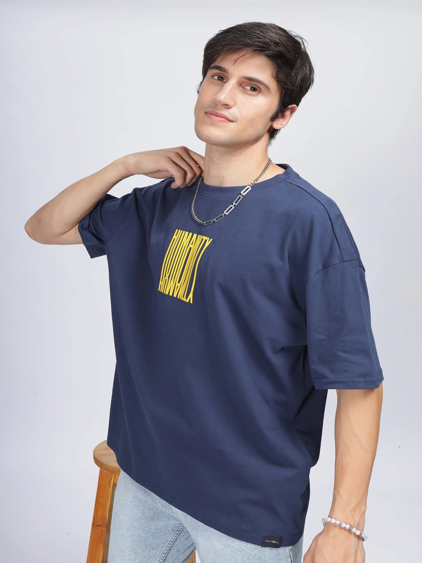 Men HUMANITY Printed Oversized T-Shirt